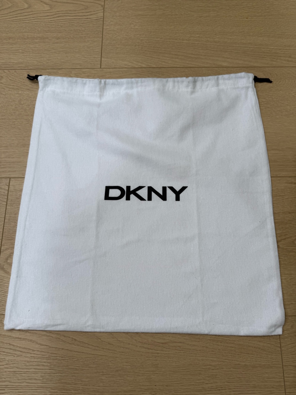DKNY White Cotton Drawstring Dust Bag 18” x 18” Authentic Handbag Storage Bag